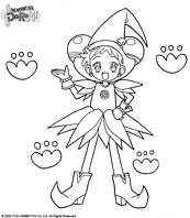 coloriage magical doremi en tenue de sorciere